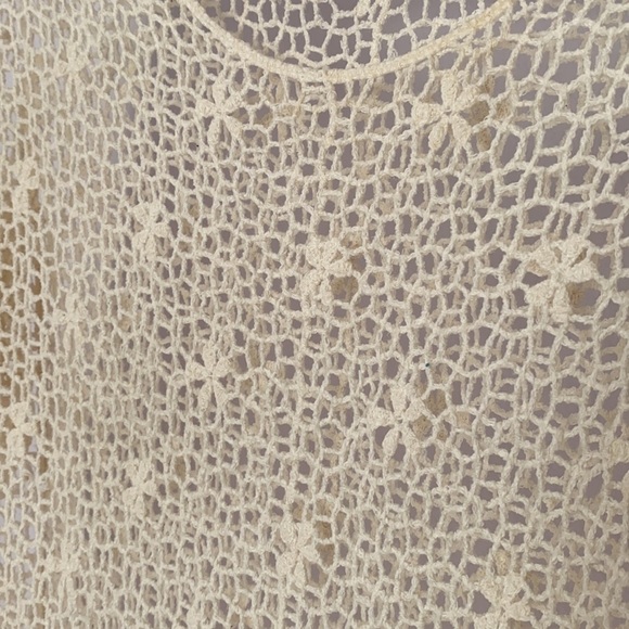 VILA Crochet Cream Flowers Top S/M - Picture 2 of 9